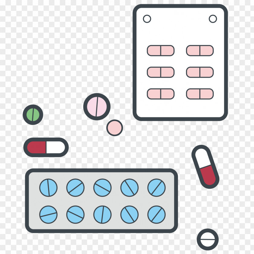 Vector Cartoon Medical Pills Adobe Illustrator PNG