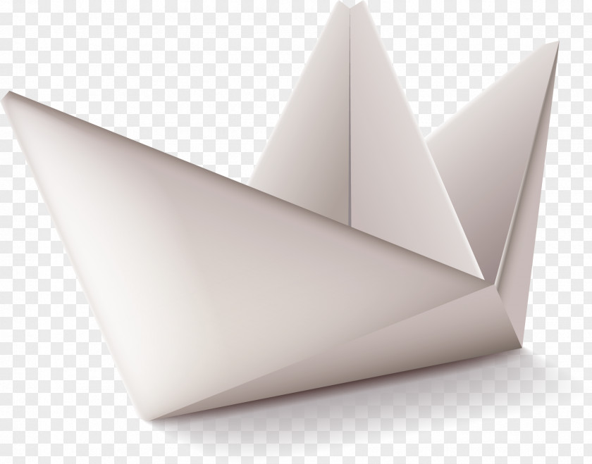 Vector Hand-painted Paper Boat Triangle PNG
