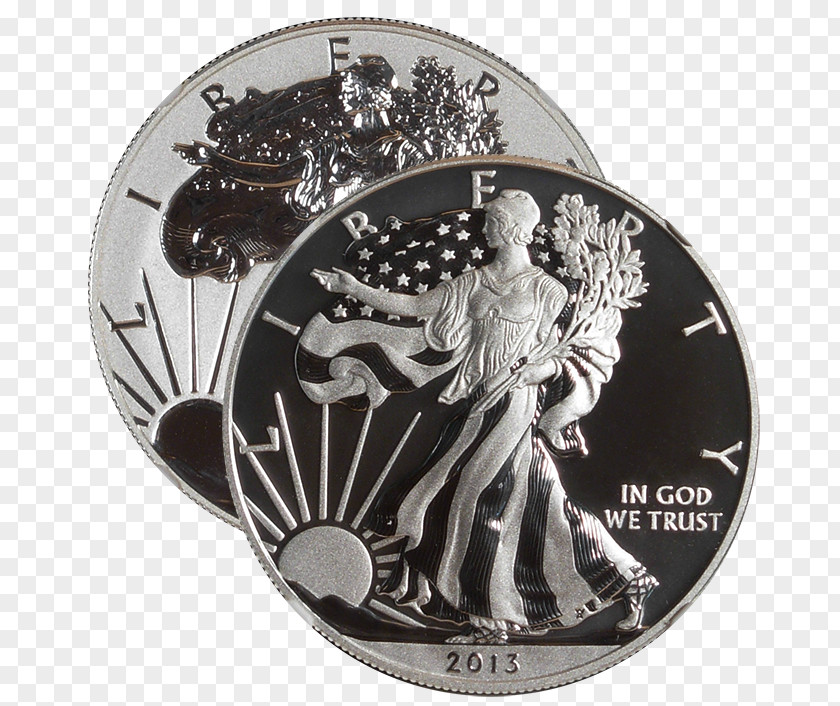 West Point Dollar Coin Silver Gold PNG