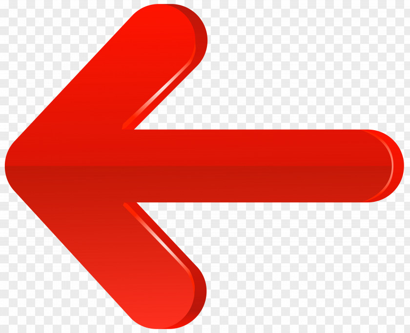 Left Arrow Red Clip Art PNG