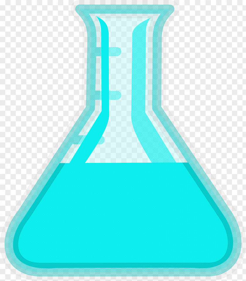 Aqua Turquoise Beaker Teal Laboratory Flask PNG