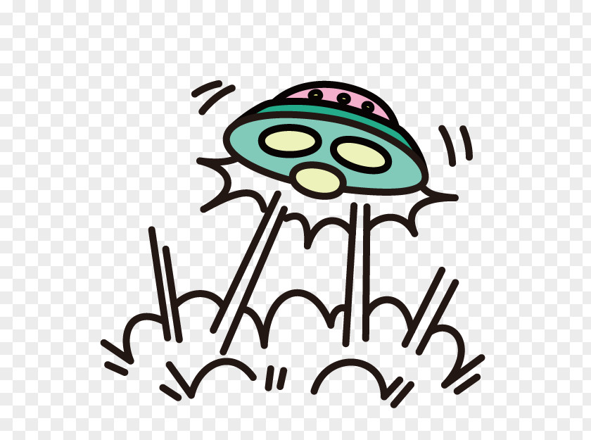 Cute Cartoon UFO Unidentified Flying Object Clip Art PNG