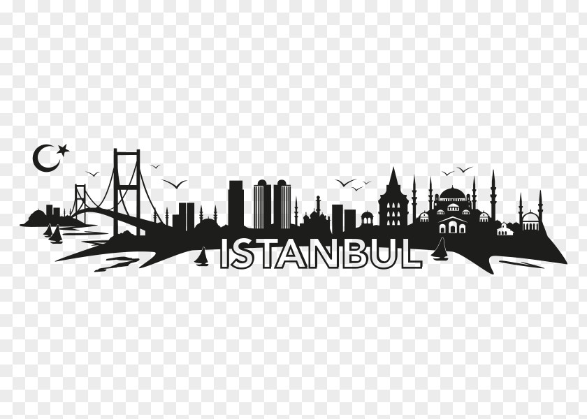 Istanbul Skyline Wall Decal Photography Vector Graphics PNG