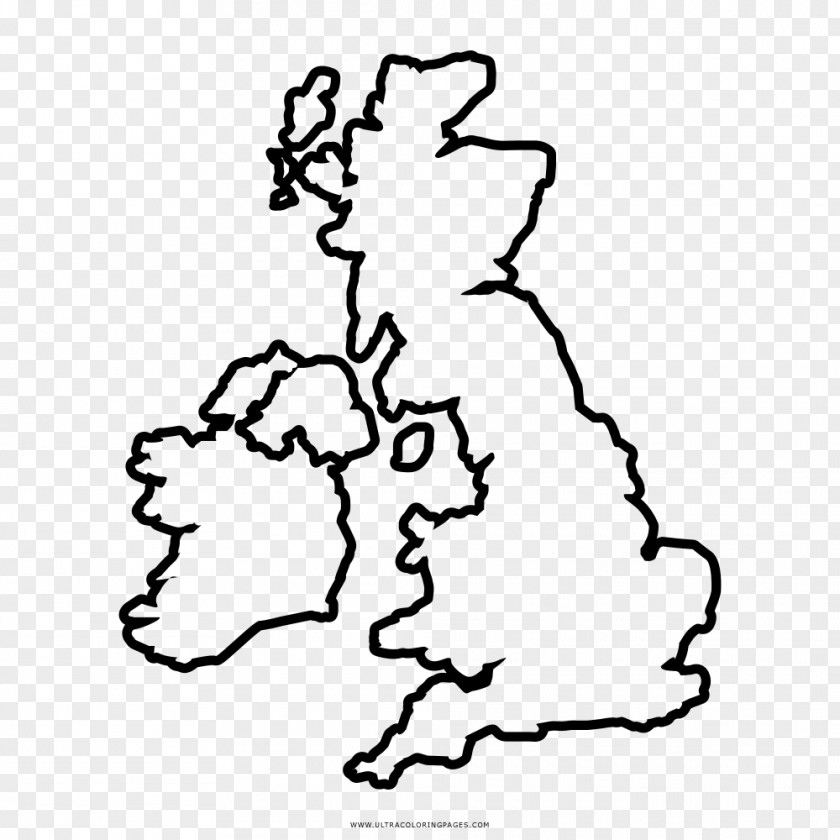 Map Great Britain Drawing PNG