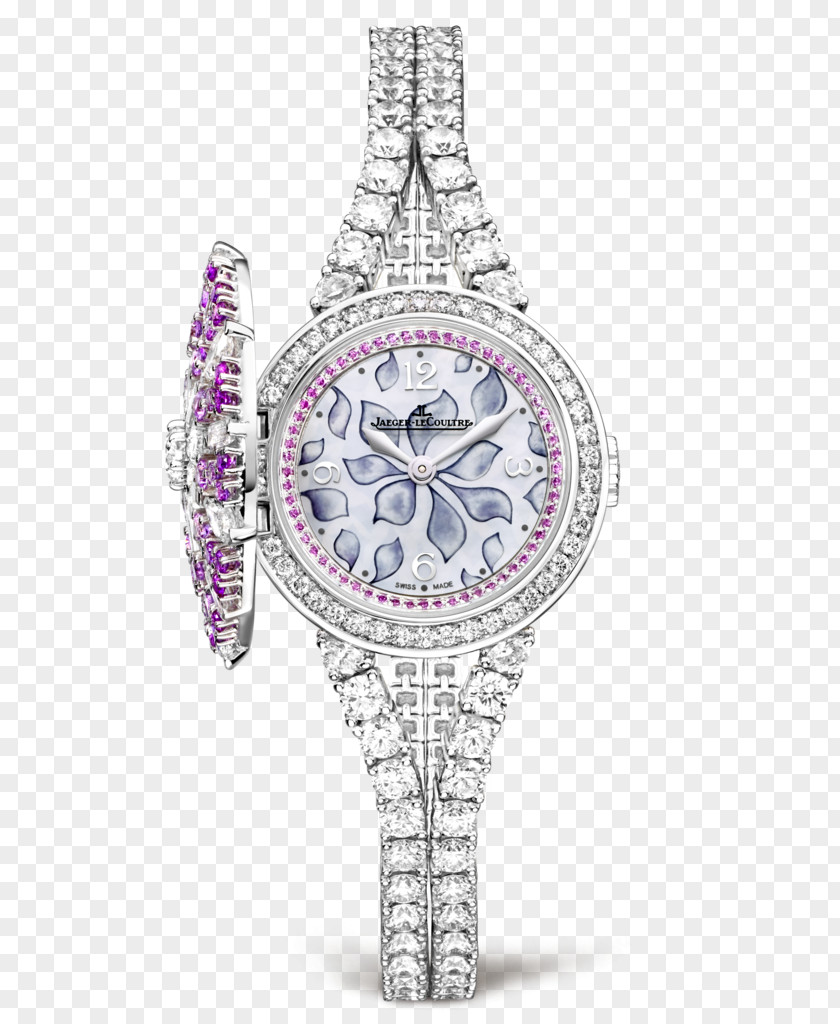 Silver Jaeger-LeCoultre Watches Diamond Female Table Decoration Le Sentier Automatic Watch Cartier PNG