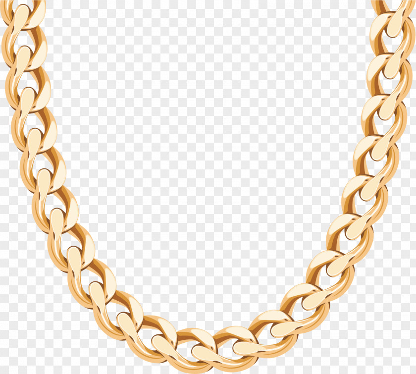 Vector Gold Chains Necklace Chain Earring PNG