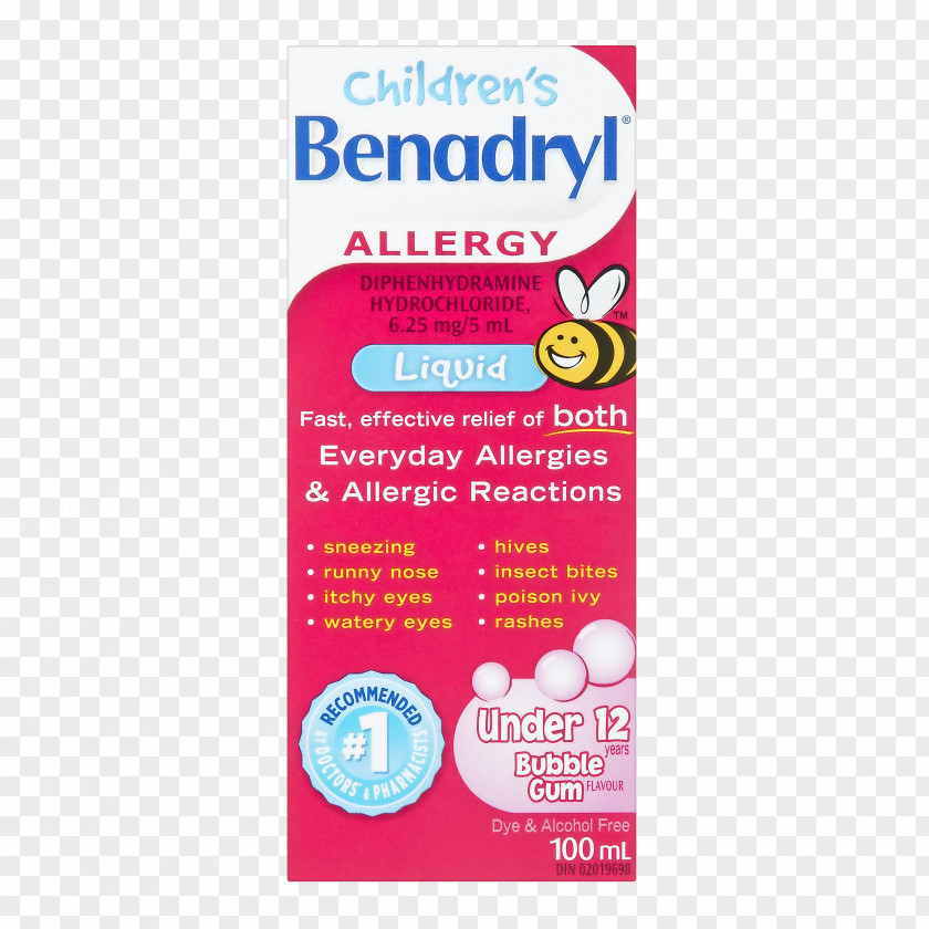 Allergy Benadryl Child Diphenhydramine Itch PNG