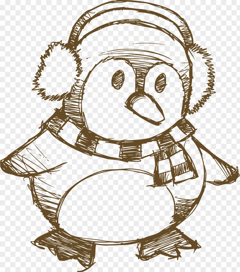 Penguin Christmas Drawing Reindeer PNG