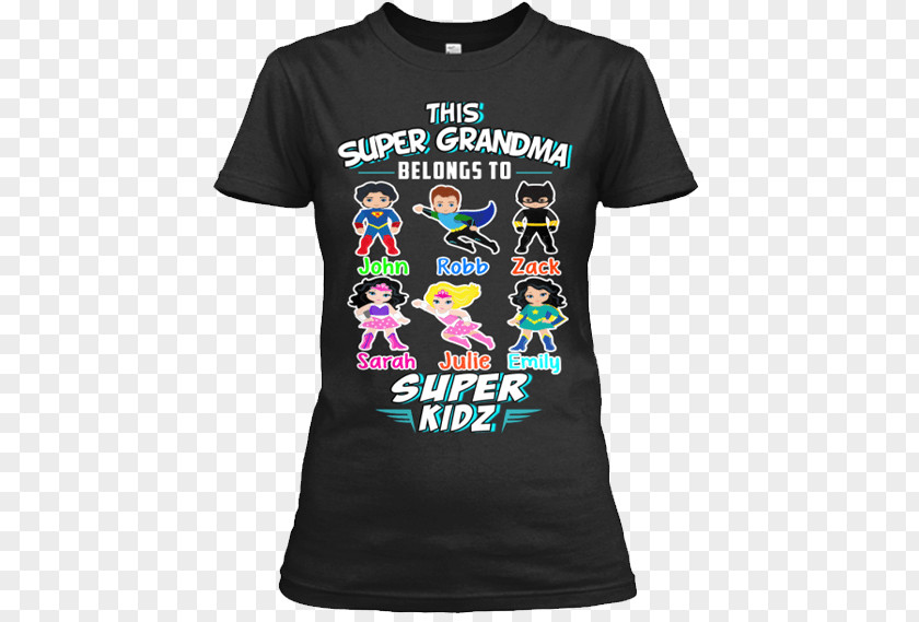 SUPER GRANDMA T-shirt Hoodie Clothing Sleeve PNG