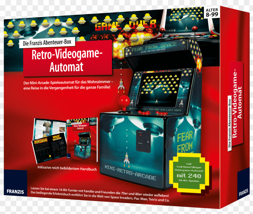 Arcade Retro Game Cabinet Video Franzis Verlag PNG