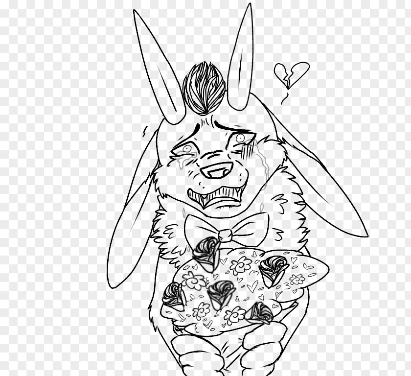 Fall In Love With Reading Line Art Hare Drawing PNG