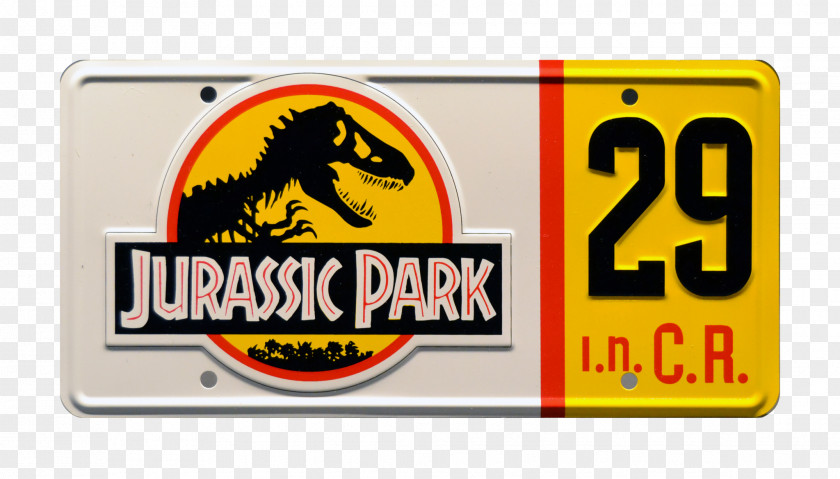 Movie Props Vehicle License Plates Jurassic Park Logo PNG