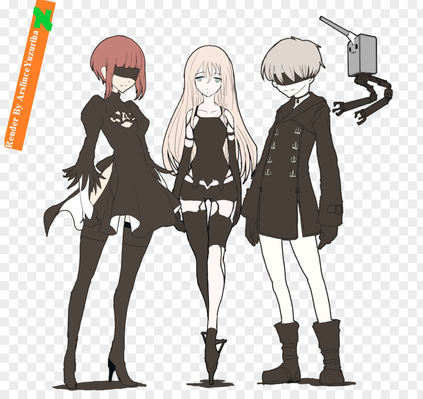 Nier: Automata Rendering Character PNG