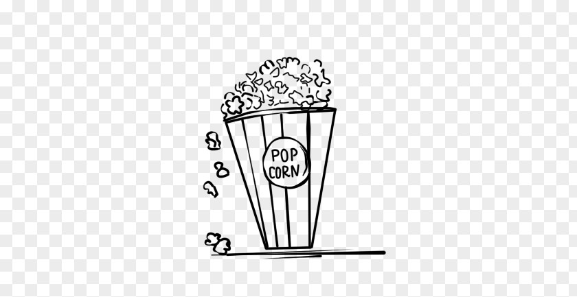 Popcorn Drawing Line Art Cinema PNG