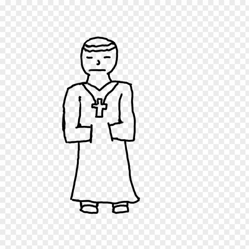 Priest Drawing Line Art Cartoon PNG