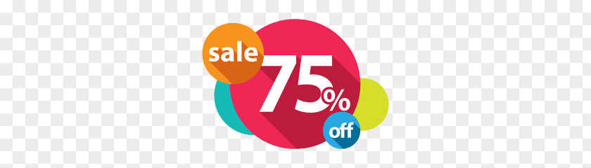 75% Discount PNG Discount, orange, red, and yellow text clipart PNG