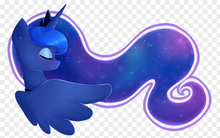 Horse Pony Princess Luna Blue Winged Unicorn PNG