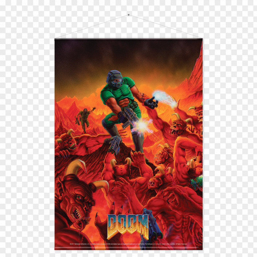 Retro Wall Doom II The Ultimate Brutal PNG