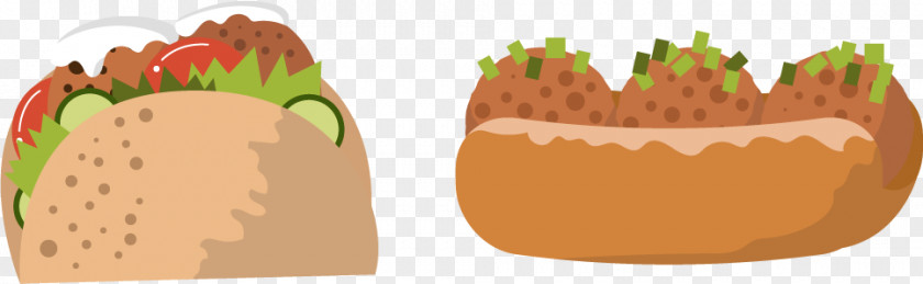 Vector Hamburger Hot Dog Fast Food Restaurant Meatball PNG