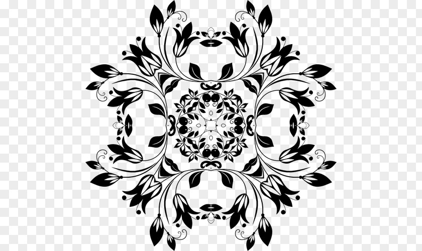 Design Black And White Drawing Azulejo Mandala Art PNG