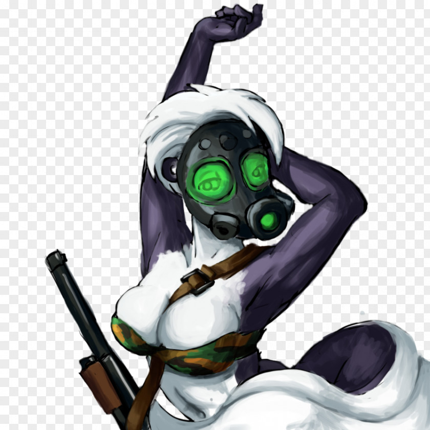 Gas Mask Drawing Skunk PNG