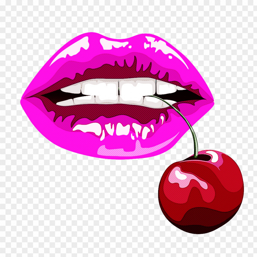 Lip Mouth Red Pink Tooth PNG
