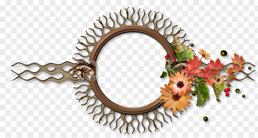 Flowers And Art Circle Border Flower Ring PNG