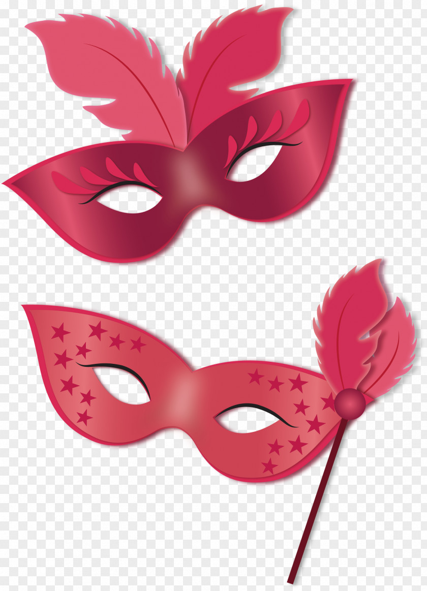 Red Carnival Party Mask Masquerade Ball PNG