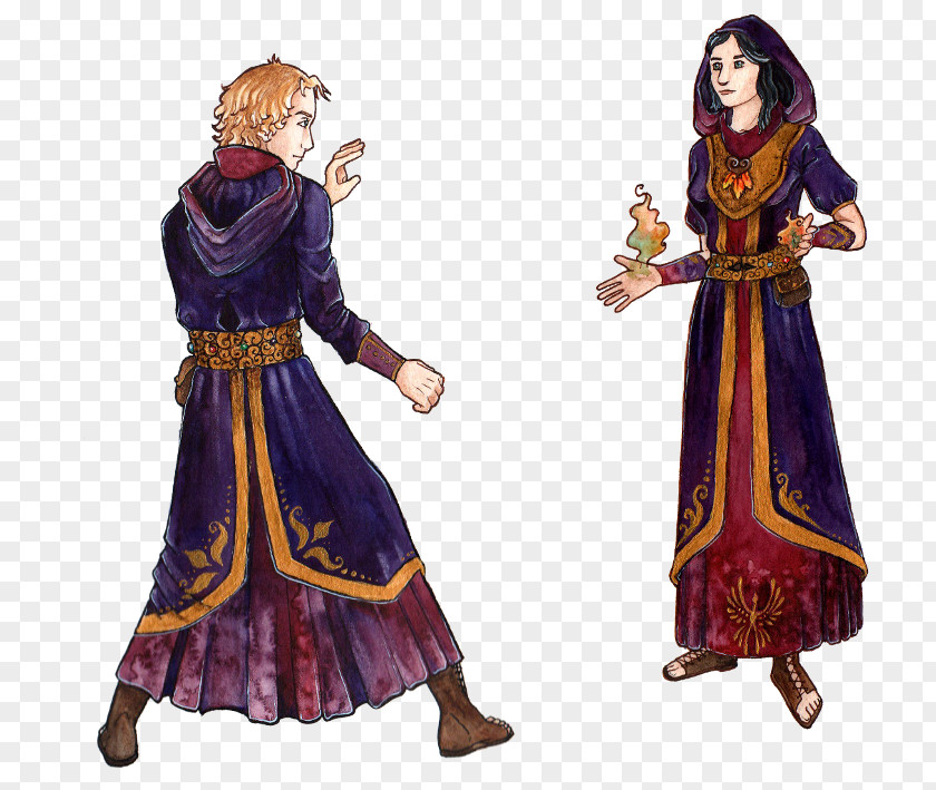 Arcanae Robe Middle Ages Costume Design PNG