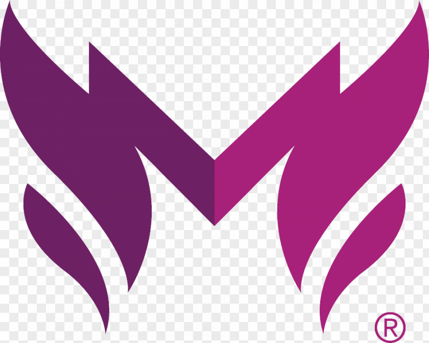 Design Logo Line Pink M Font PNG