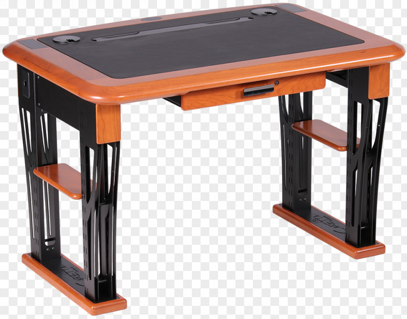 Desk Office Trestle Table Computer Shelf PNG