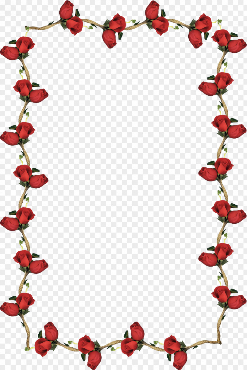 Rose Border Red Picture Frames Clip Art PNG