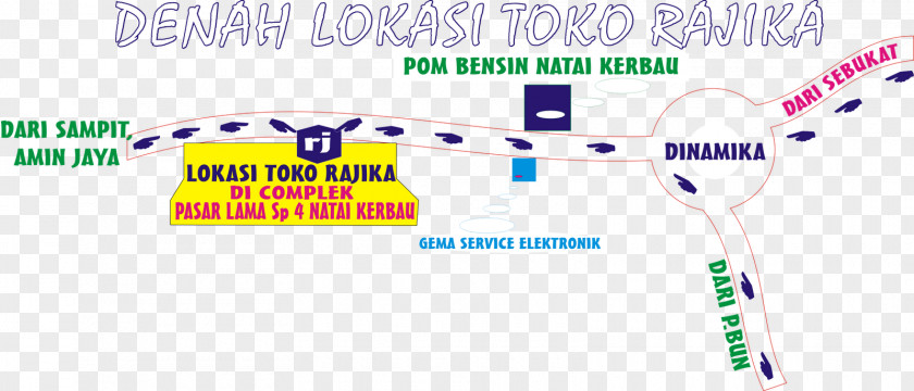 Lokasi Denah Toko Rajika Natai Kerbau Logo Brand Location PNG