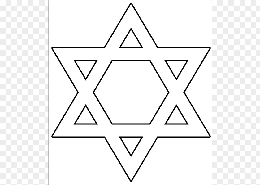 Star Template Large Of David Judaism Symbol Clip Art PNG
