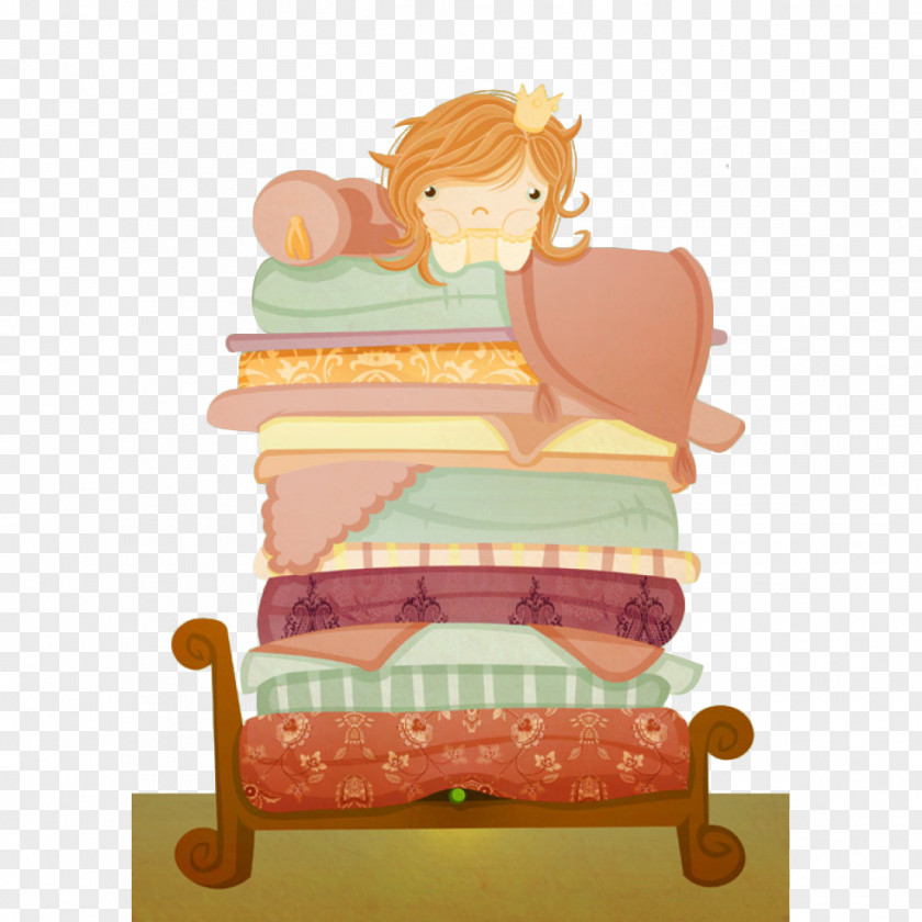 Cartoon Princess Pea The And Fairy Tale Illustration PNG