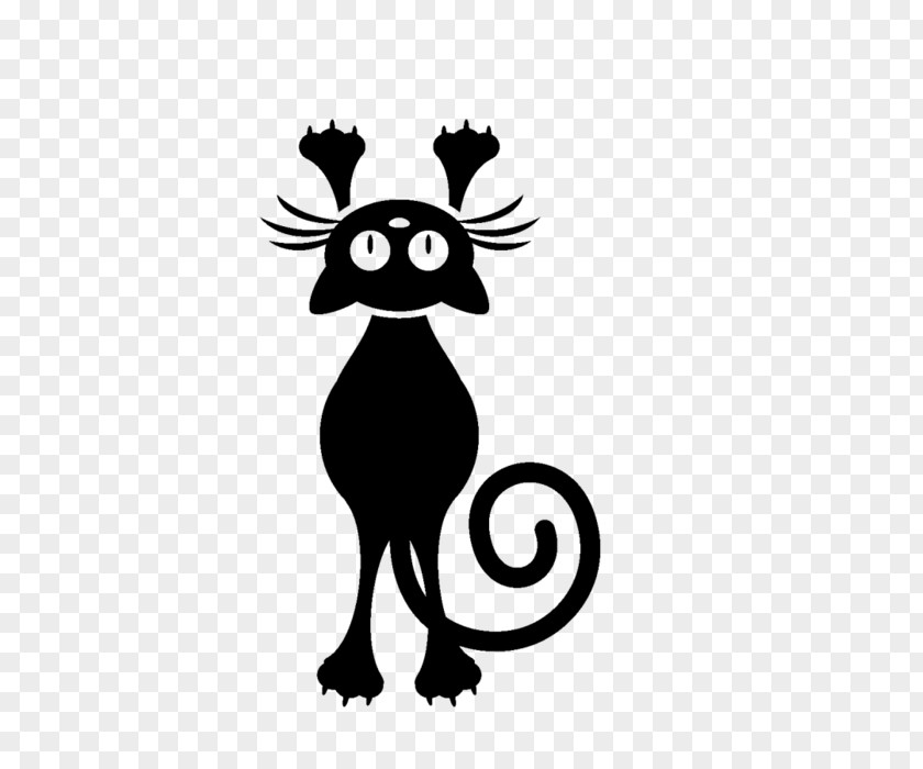 Cat Feral Black Wall Decal T-shirt PNG