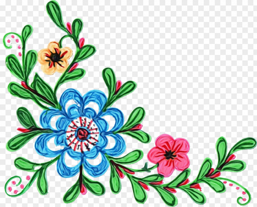 Creative Arts Embroidery Watercolor Floral Background PNG