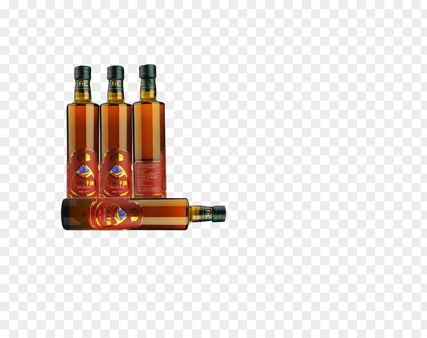 Linseed Oil Glass Bottle PNG
