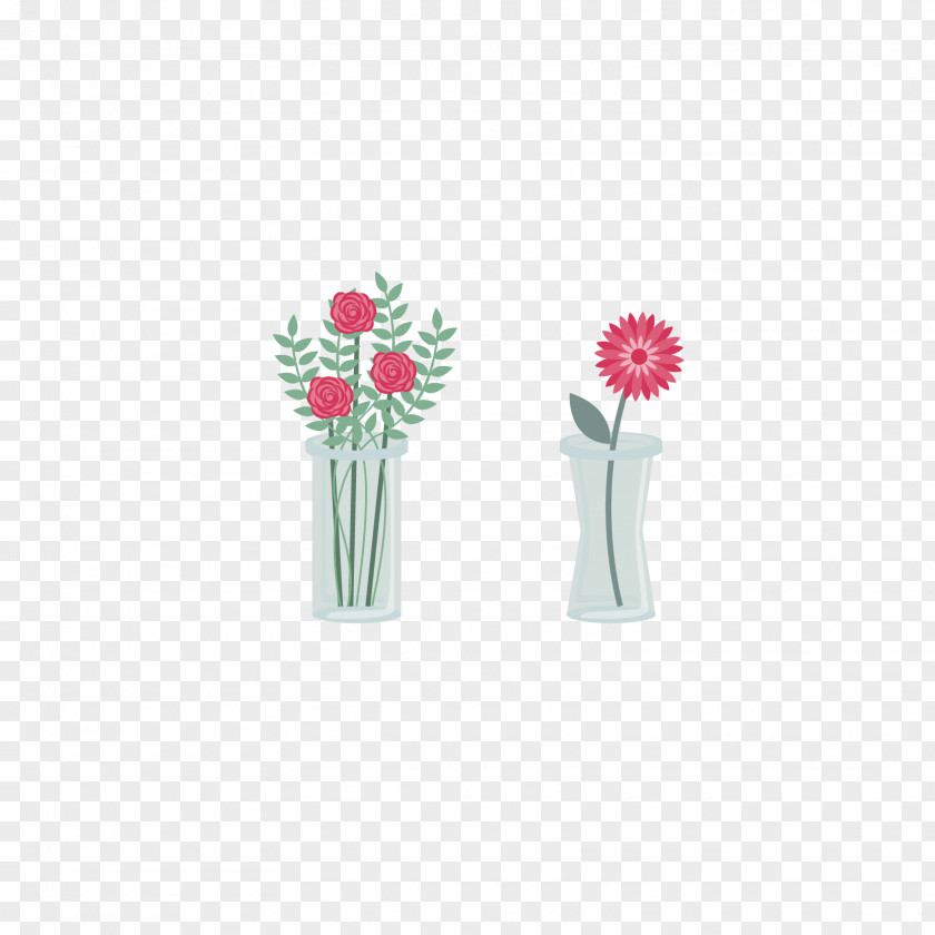 Vase Floral Design Vector Material Flower Bouquet PNG