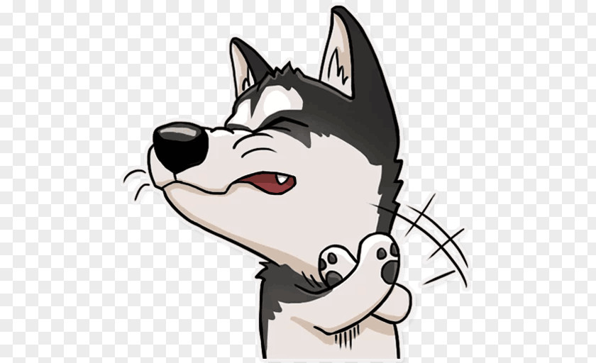 Whiskers Sticker Telegram Siberian Husky Clip Art PNG