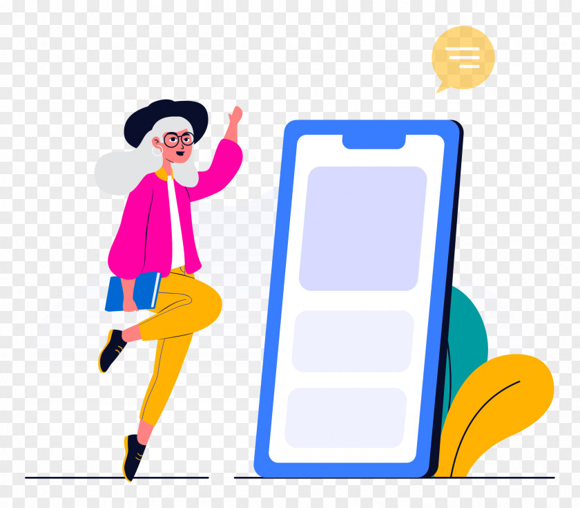 Mobile Phone Ebusiness Girl PNG