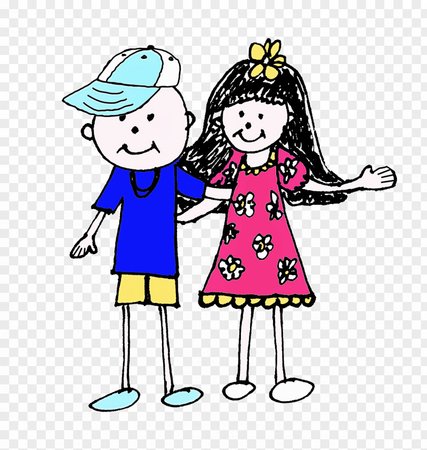 Cartoon Male Interaction Friendship Child Art PNG