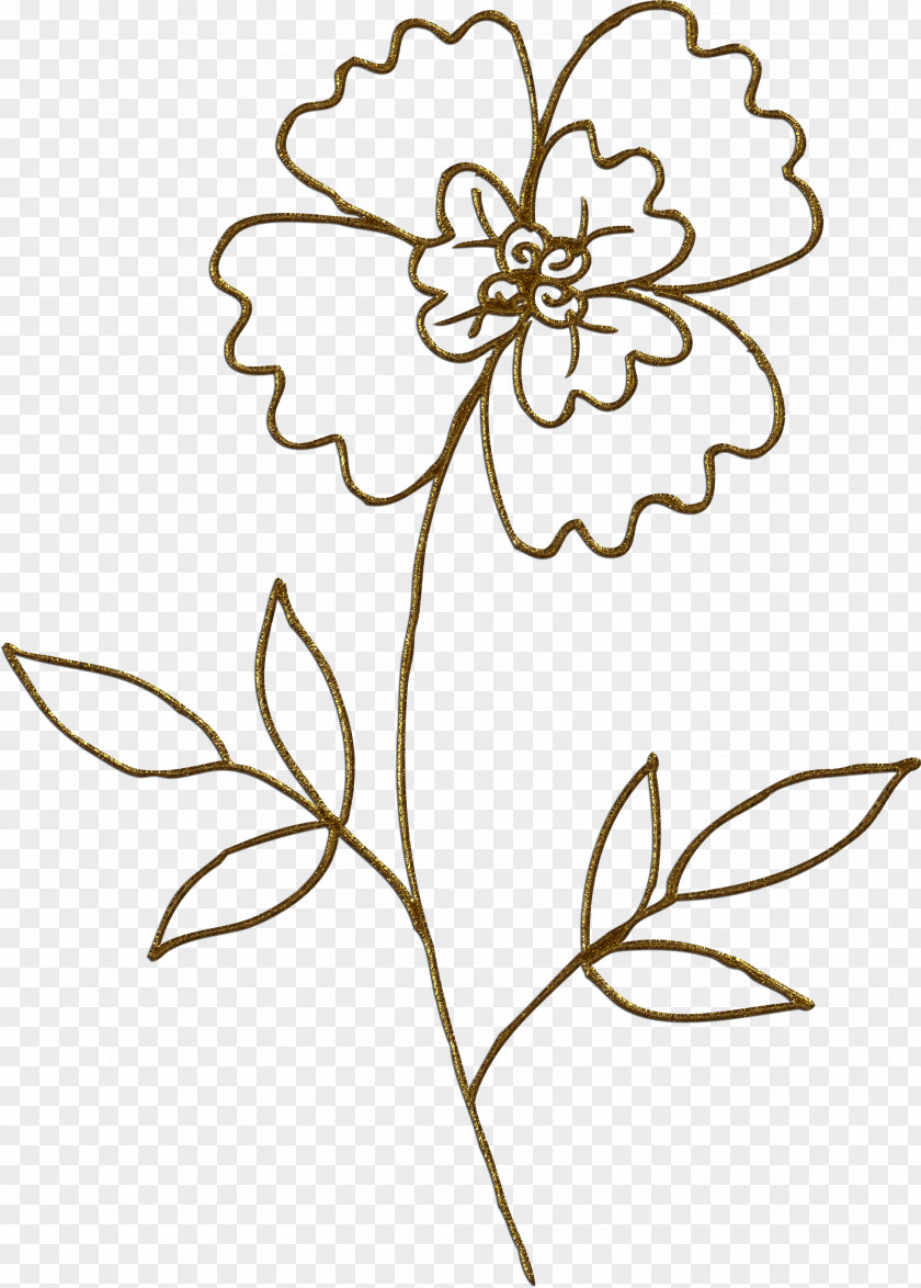 Gold Flower Cut Flowers Clip Art PNG