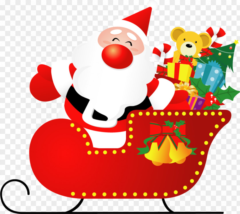 Santa Claus Christmas PNG Vector Material Rudolph Wish New Year's Day PNG