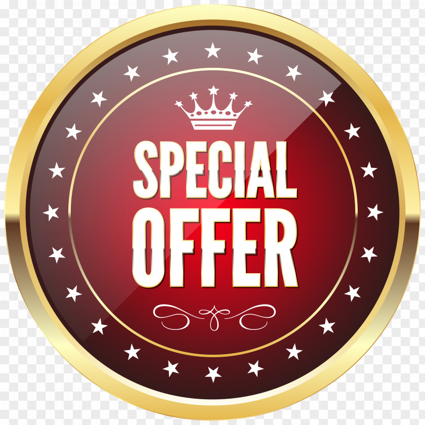 Special Offer Badge Transparent Clip Art Image Gold PNG