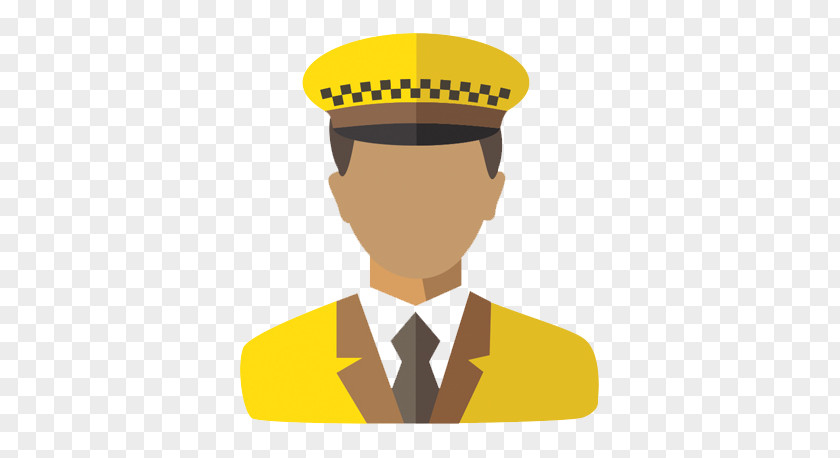 Taxi Driver Transparent Background Flat Design Icon PNG