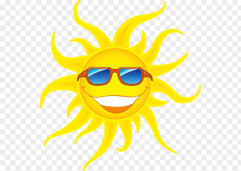 Vector Cartoon Sun Sunglasses Sunlight Clip Art PNG