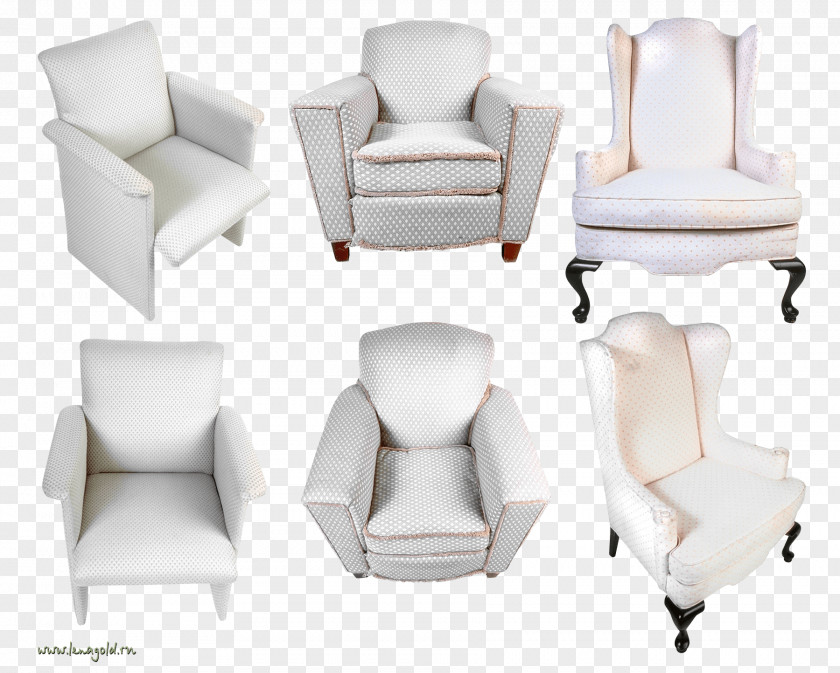 White Armchairs Image Club Chair Furniture Seat Living Room PNG