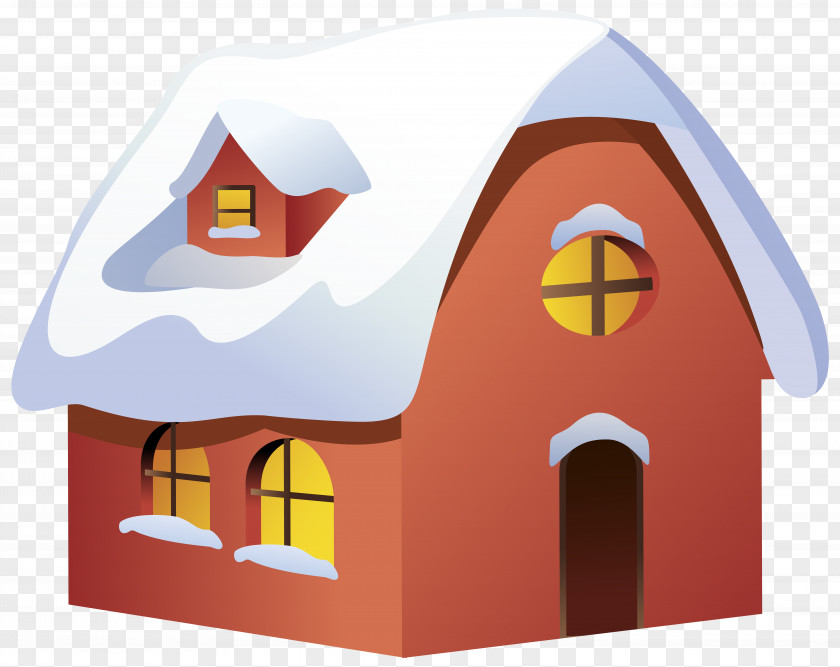 Winter House Transparent Clip Art Image PNG