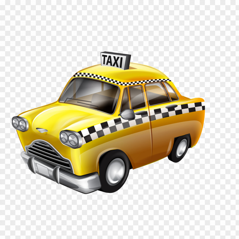 Cartoon Taxi Yellow Cab Clip Art PNG